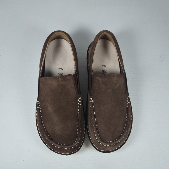 Birkenstock Unisex Duma Brown Leather Slip-On Loafers Size EU 38 Reg US W7 M5 - Picture 4 of 11